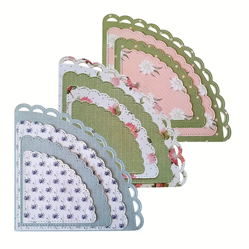 Troqueles de corte de Metal de bolsillo de esquina de anidación, plantillas de álbum de recortes en relieve para fabricación de tarjetas de papel, álbum de recortes, tarjetas DIY, 1 pieza