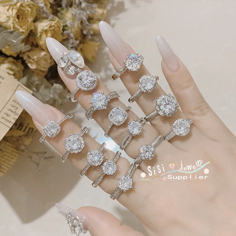 

ML-YSS Moissanite Style SIsi Sparkling Star 1.0 Ct Gemstone Maiden Wedding Band Gold Plated with Sparkling 3A Zirconium Ring