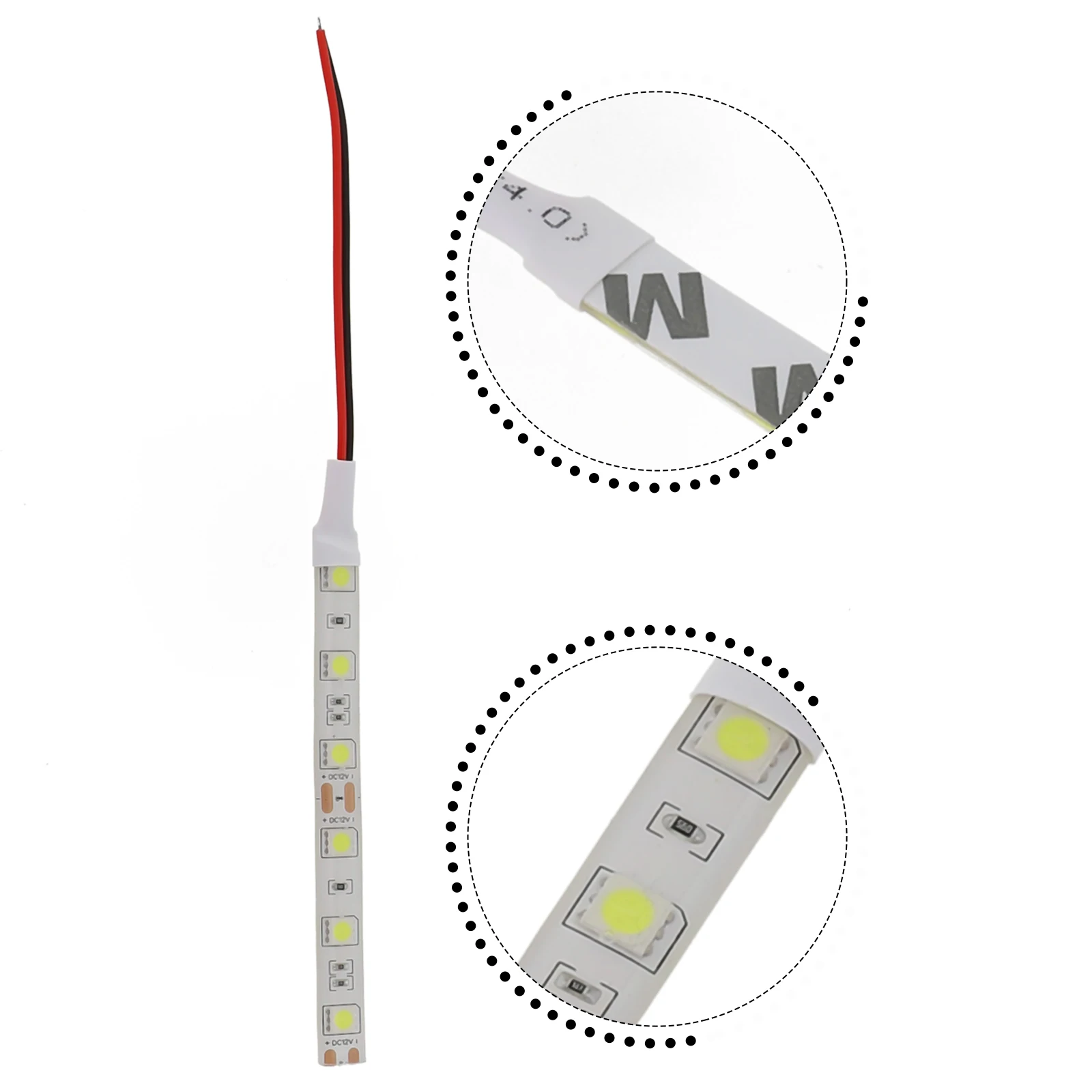 5050 Taśmy LED 12V Samochód Przyczepa kempingowa Motocykl Cool 6000K 10 Cm Jasny Podwójny panel Oświetlenie kuchenne Meble Półki Lampy