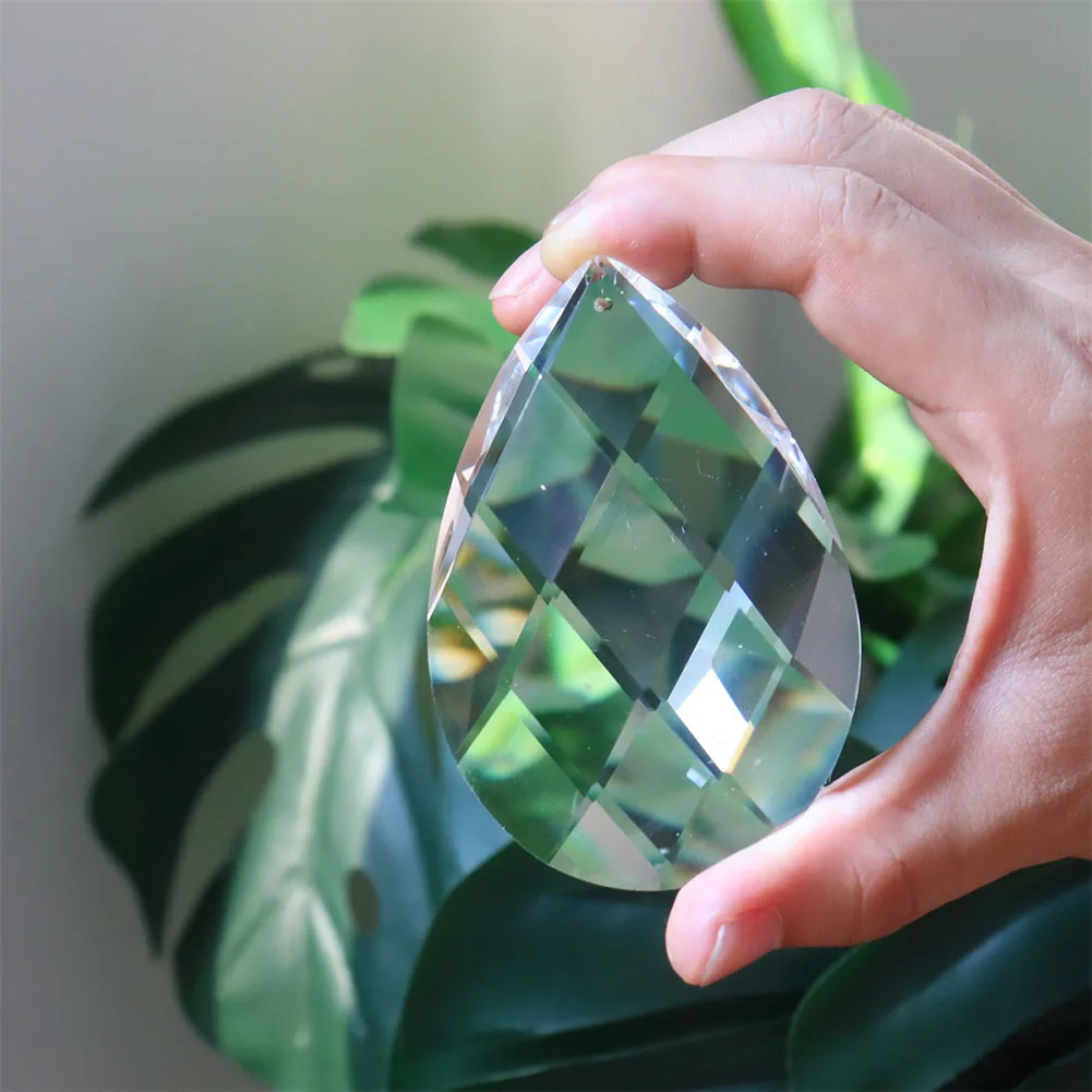 Faceted Glass Crystal Ball Prism Chandelier Crystal Parts Hanging Pendant Lighting Ball Suncatcher Wedding Home Decor