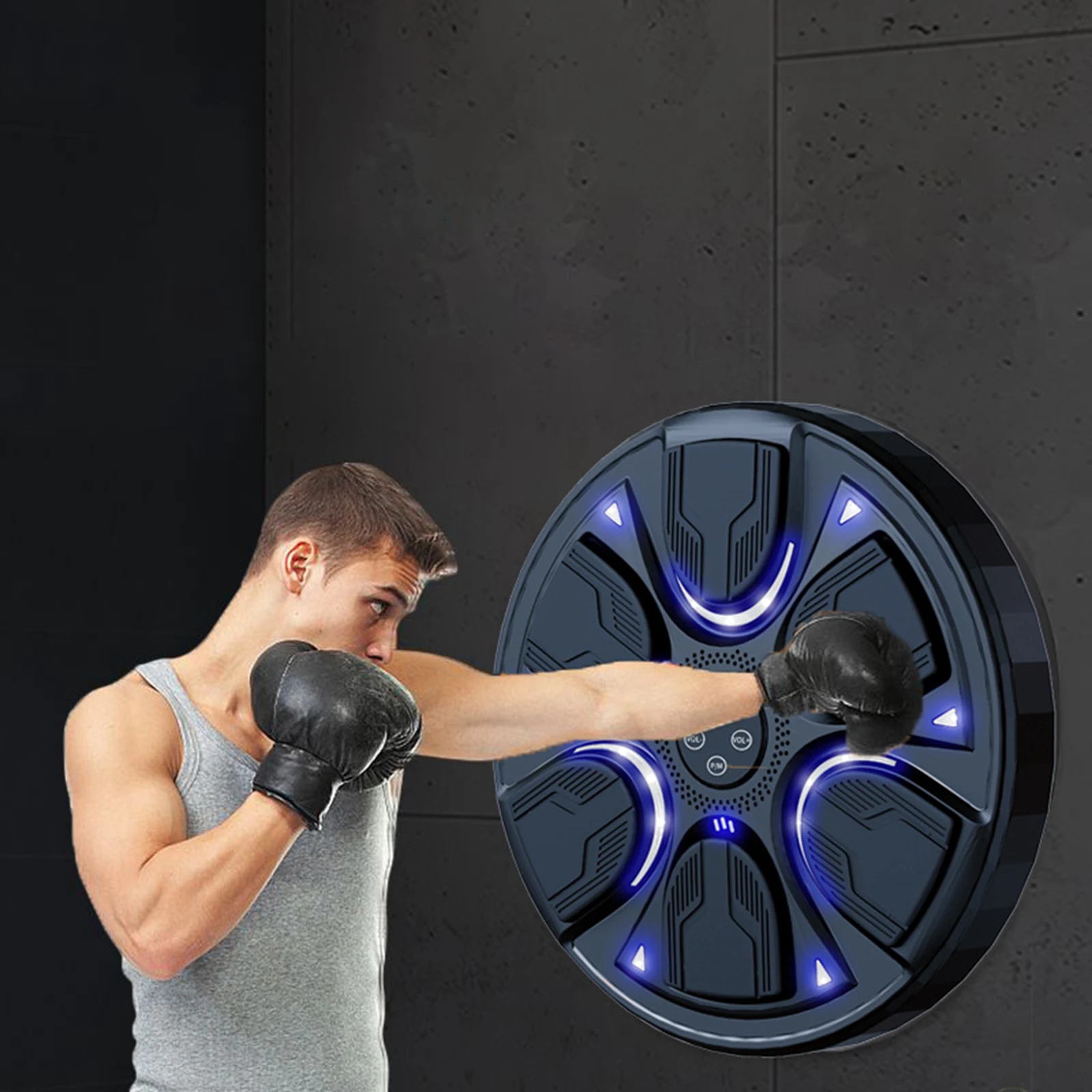 Music Boxing Training Machine Indoor Sports Boxing Equipment Wall Mount Boxing Target Electronic Boxing Wall Target Punching Pad