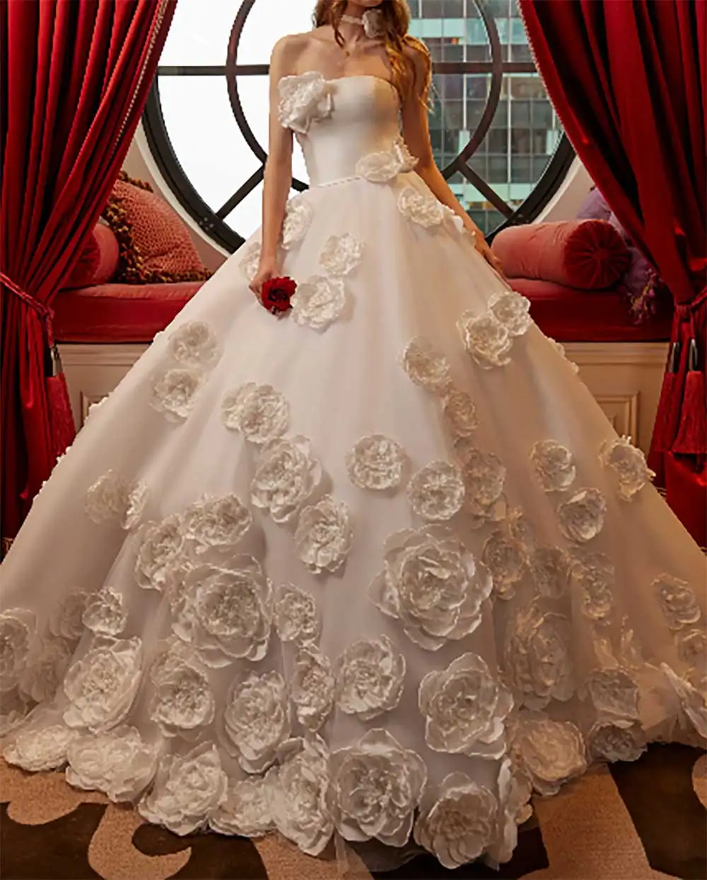 2025-elegante-vestido-de-casamento-sem-alcas-linha-a-com-flores-3d-design-sem-costas-e-trem-para-vestido-de-noite-de-noiva-vestido-de-festa-de-baile