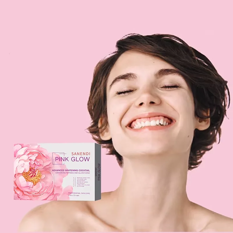 Korean Advanced PDRN Pink Glow Serum Peptide Hyaluronic Acid Infused Dr.Pen Peptide Hydrating Firming Brighten 5ML*10Vial