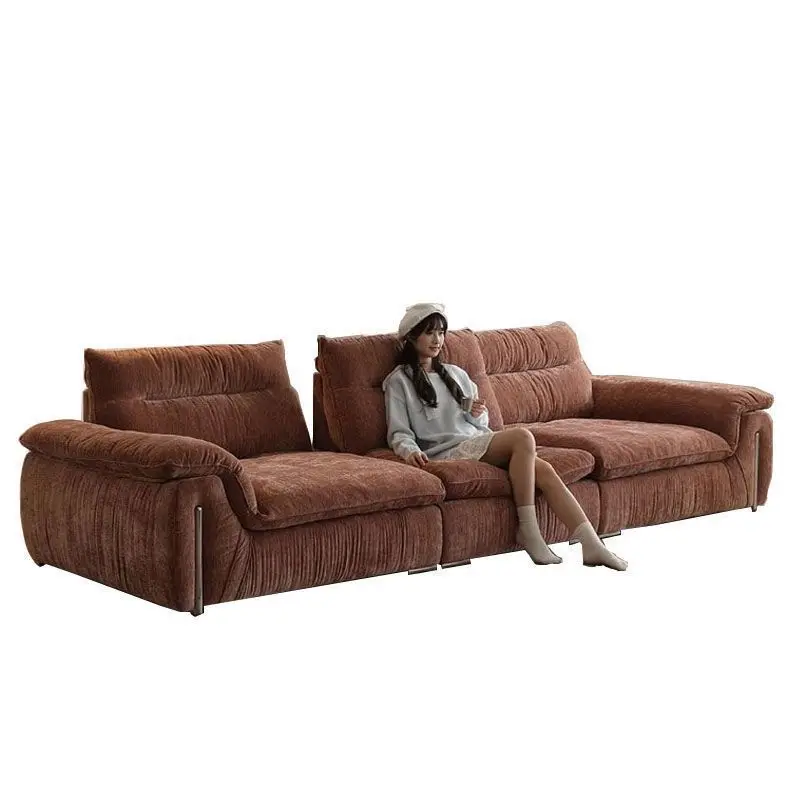 أريكة إبحار إيطالية من Chenier، مسند ظهر عميق واسع جدًا، أريكة قابلة للتعديل لغرفة المعيشة، شقة صغيرة من القماش، صف مستقيم