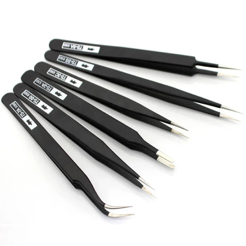 Original High Hardness RHINO TS-00 TS-2A TS-3C TS-7A TS-SA TS-SS ESD Stainless Tweezers Set Watch Phone Repair Tools Huimintong