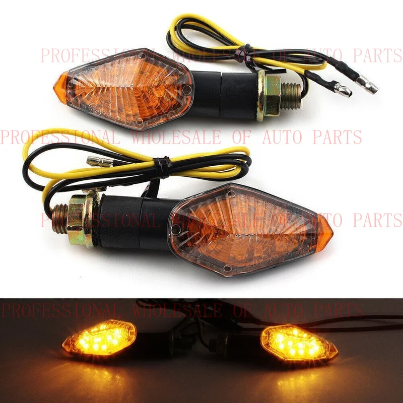 V+ V+ Universal Motor Mini Amber Turn Signal Lights 12V LED Indicator Lamp for Harley
