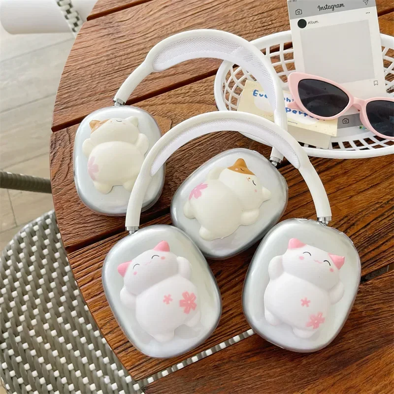 Lovely Cat Case for AirPods Max Protective Headset Headphone Airpod Max Case Cover