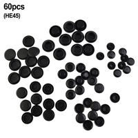 60pcs/set Car Flush Mount Black Plastic Hole Plug Assortment Auto Body Sheet Metal Plugs 1/2 3/4 3/8 1/2 3/4 7/8 Inch