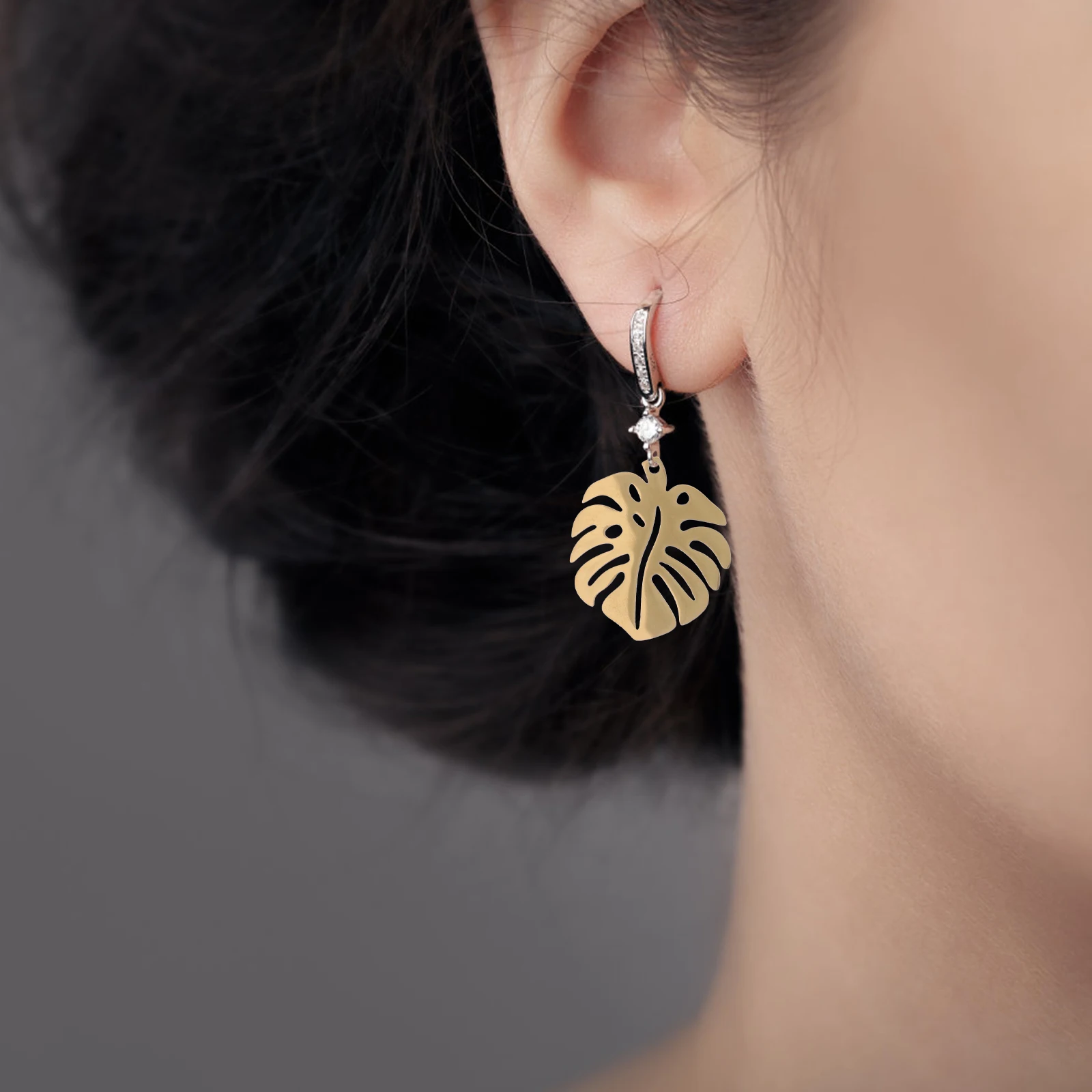 

5 Pcs Leaf Pendant Bracelet Charms for Jewelry Making Diy Supplies Novel Shaped Small Crafts Metal Golden Personalized