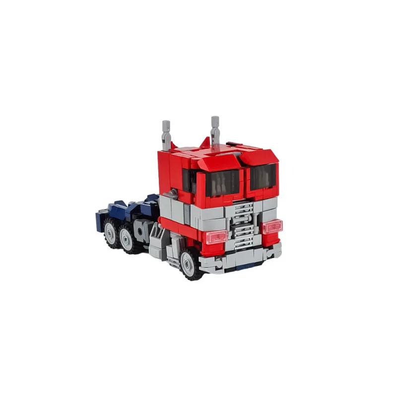 Movie Autobots Leader Pillar Building Blocks Handmade for Boys Birthday Gift Film Television Periphery Small Particle Assemble