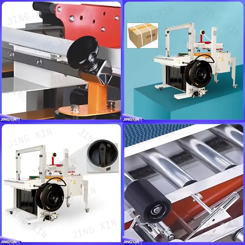 Custom for Fully Automatic Carton Sealing and Strapping Machine Box Taping Wrapping Tightening Cross Fold Lid Packaging