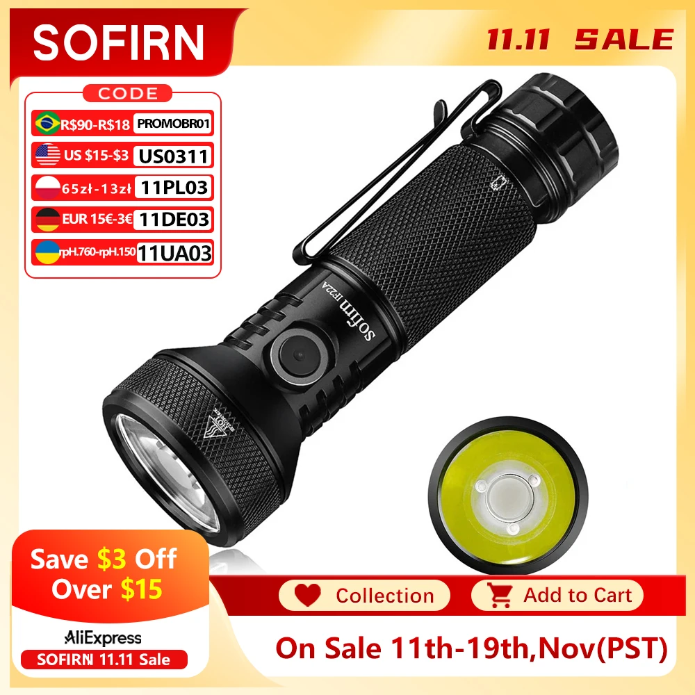 yZ[zSofirn IF22A TIR w 2100lm LED d[d 21700 USB C ͂ EDC Cgg[`O^p
