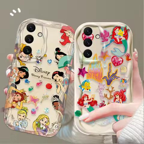 Disney Princess Clear Case for Samsung Galaxy A16 A06 A55 A35 A25 A15 A05 A05S A54 A34 A24 A14 A73 A53 A33 A23 A13 A52 A32 A22