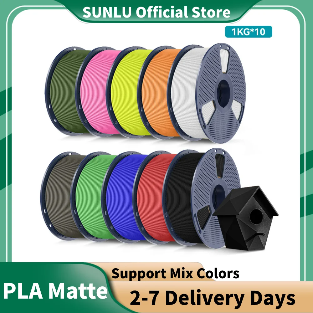 

SUNLU PLA Matte 10KG1.75mm ±0.03mm 1KG/2.2LBS 3D Printer Filament PLA High Transparency Fast 2-7 days Delivery RoHS Reach