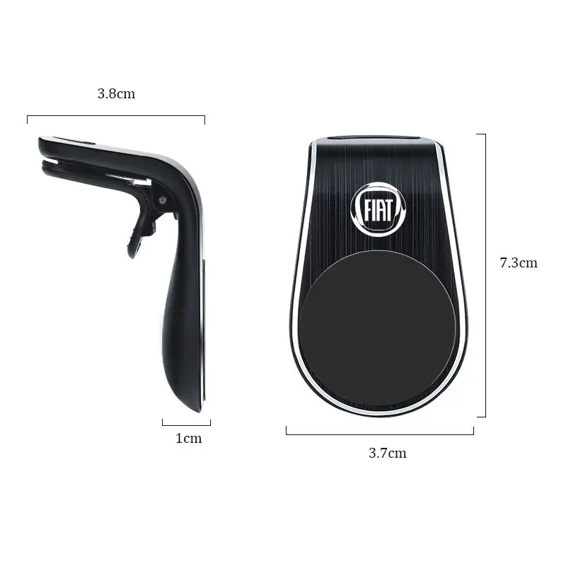 Car Logo Mobile Metal Magnetic Car Phone Holder Accessories For FIAT 500 500C Punto Tipo Panda Ducato Stilo Fiorino Doblo Bravo