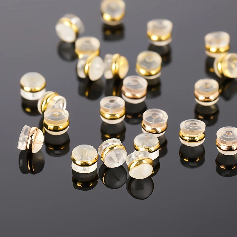 20/50/100Pcs Clear Silicone Earring Backs Hypoallergenic Secure Locking Earring Stoppers For Heavy Stud Dangle Earrings