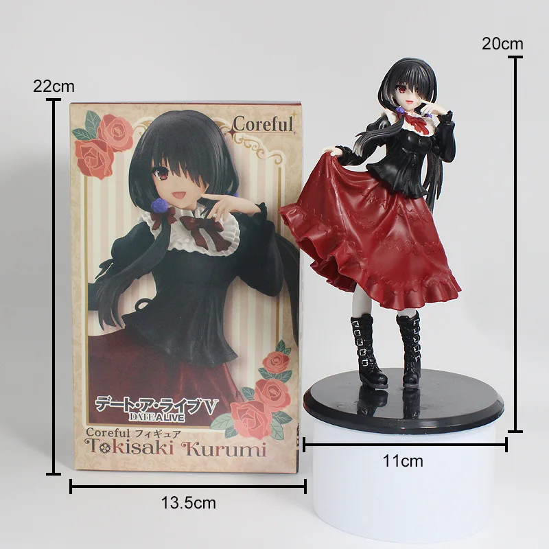 

The 20cm PARADE Date A Live Anime Figure Kurumi Tokisaki School Uniform Action Figure Yatogami Tohka Figurine Model Doll Toys