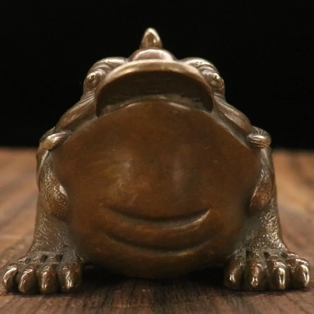 Lucky Money Toad Figurine: Three-Legged Toad Vintage Decorative Gift
