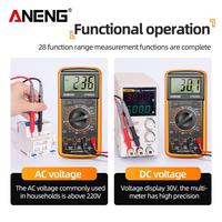 ANENG DT9205A Digital Multimeter Transistor Testers Capacitor True-RMS Tester Automotive Electrical Capacitance Meter Temp Diode