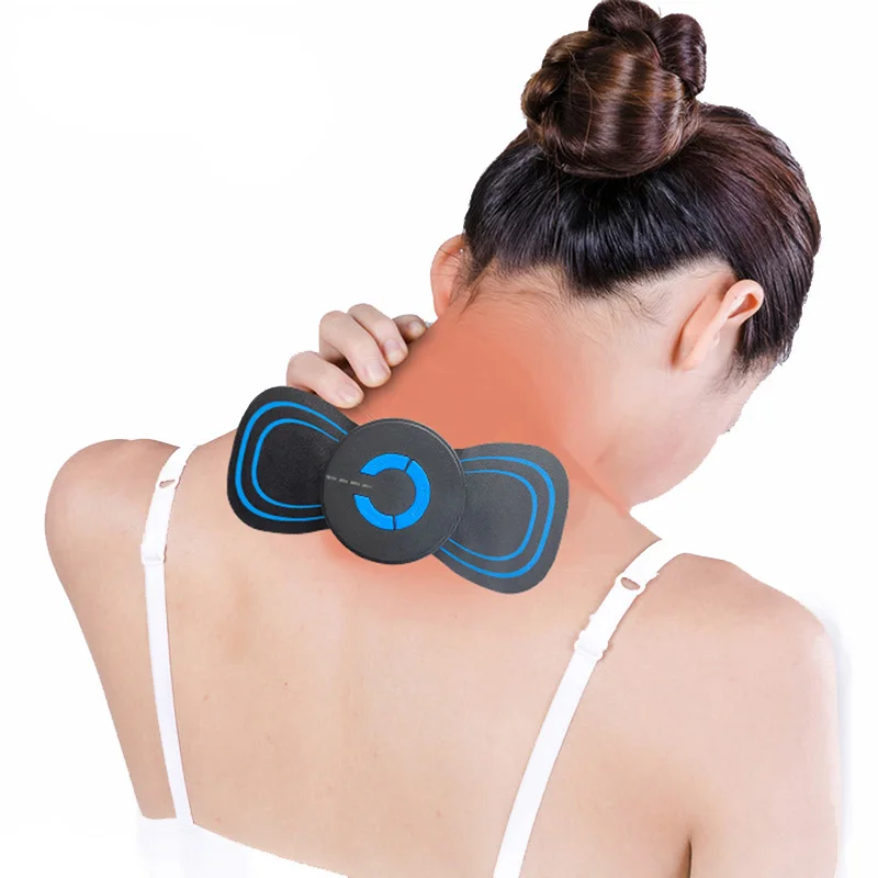 Mini Electric Wireless Cervical Massage Stimulator for Portable Neck Back Massage, Muscle EMS 6 Modes Relief The Pain