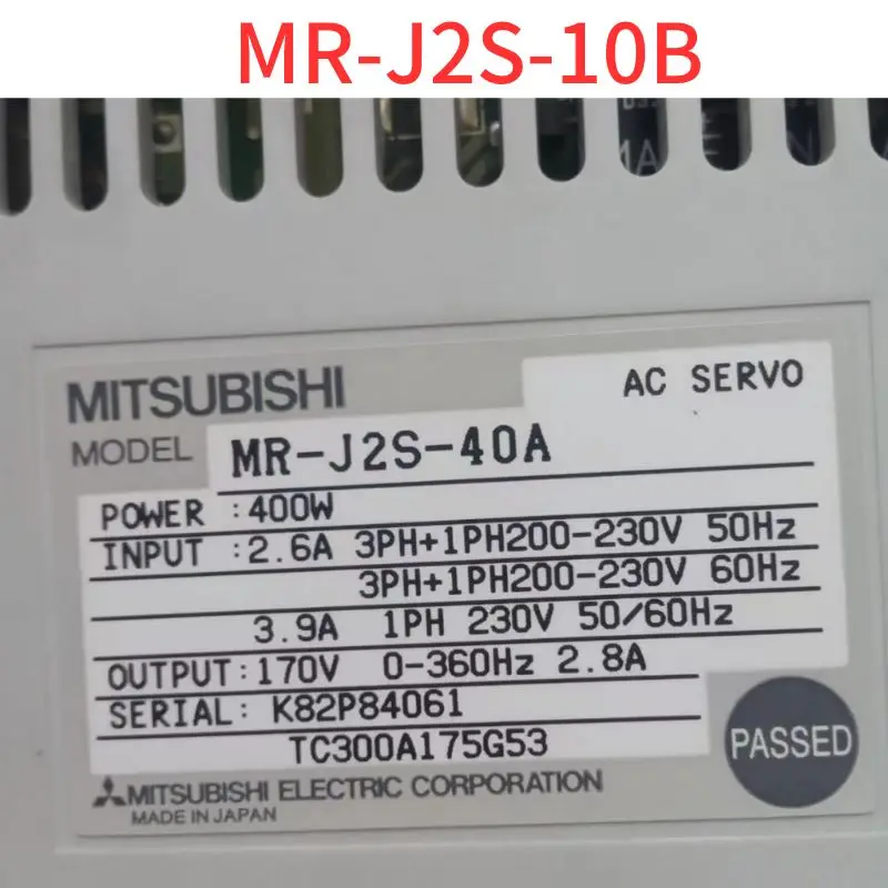 El servocontrolador MR-J2S-10B de segunda mano funciona correctamente