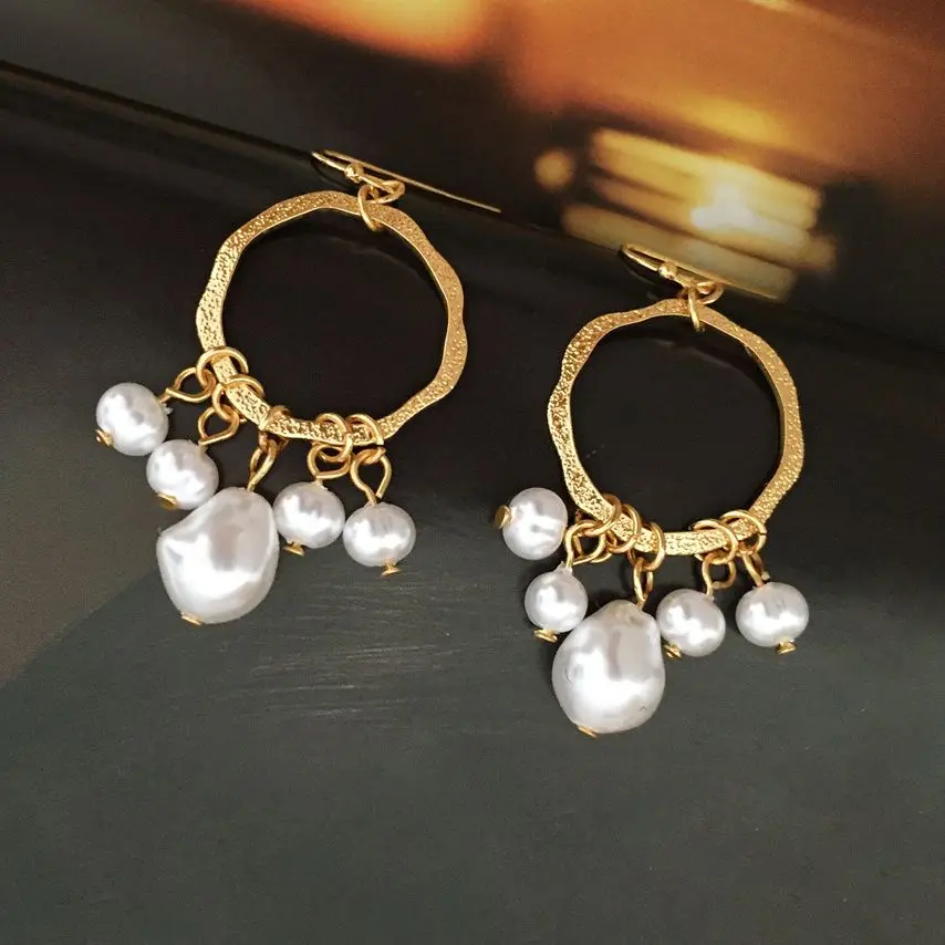 2023 Boho Irregular Pearl Earrings For Women Ear Clip Earring Women Jewelry Gift Mujer Accessories