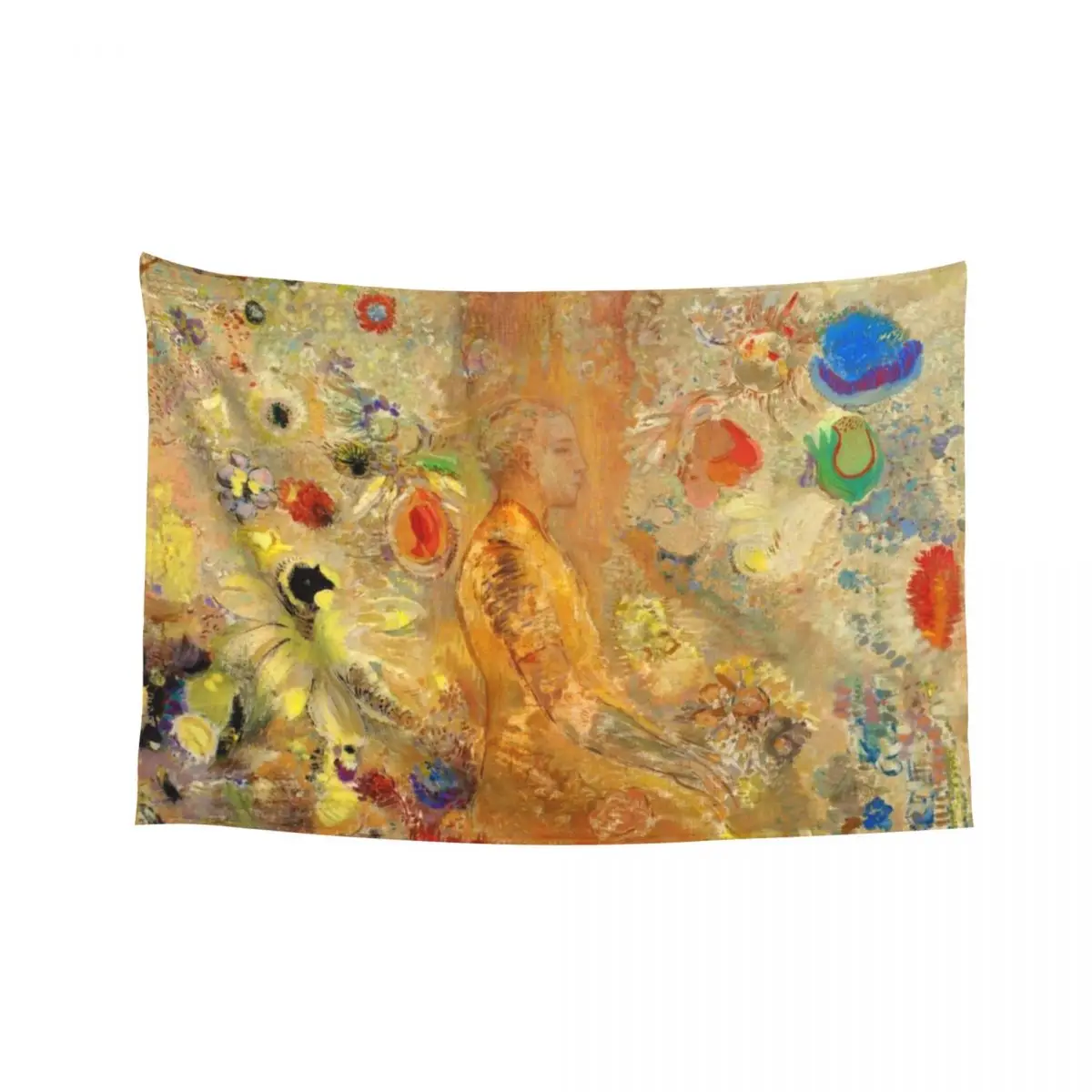 

Odilon Redon Buddha in His Youth Tapestry Wall Hanging Decor Room Decore Aesthetic Cute Room Decor Tapestry