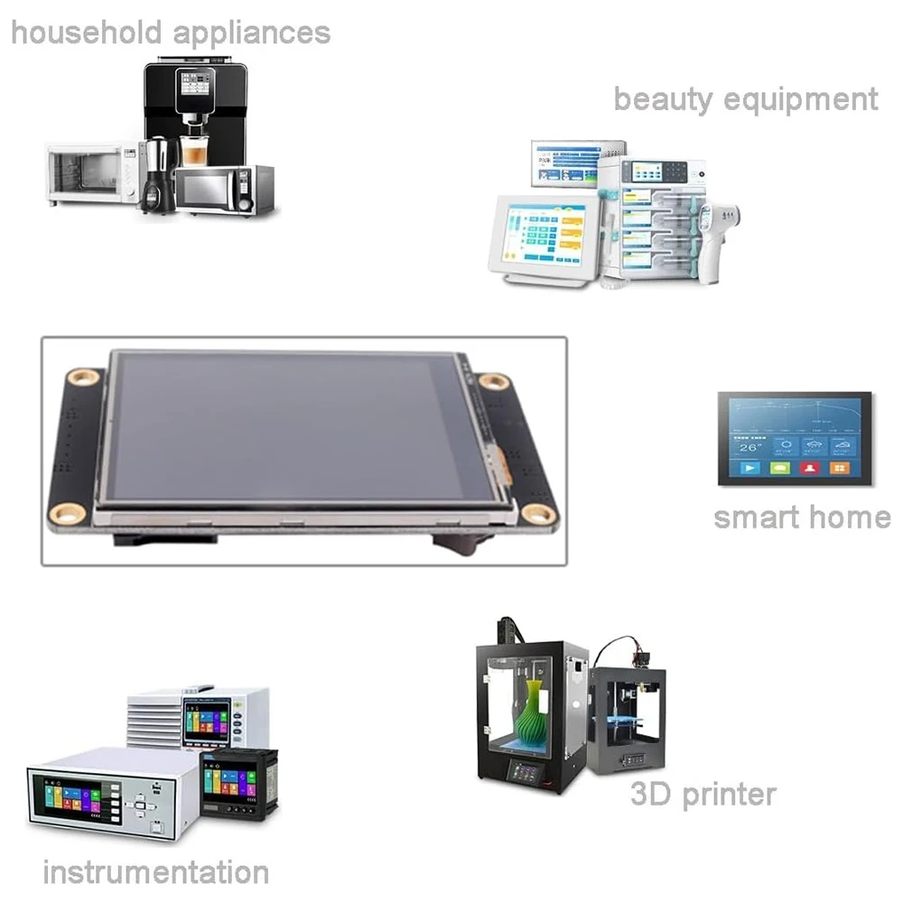 Nextion Enhanced 2.4/2.8/3.2/3.5/5 inch HMI Display Resistive Touch Screen 5V TFT LCD 320x240 for Arduino ESP32 Board NX3224K024