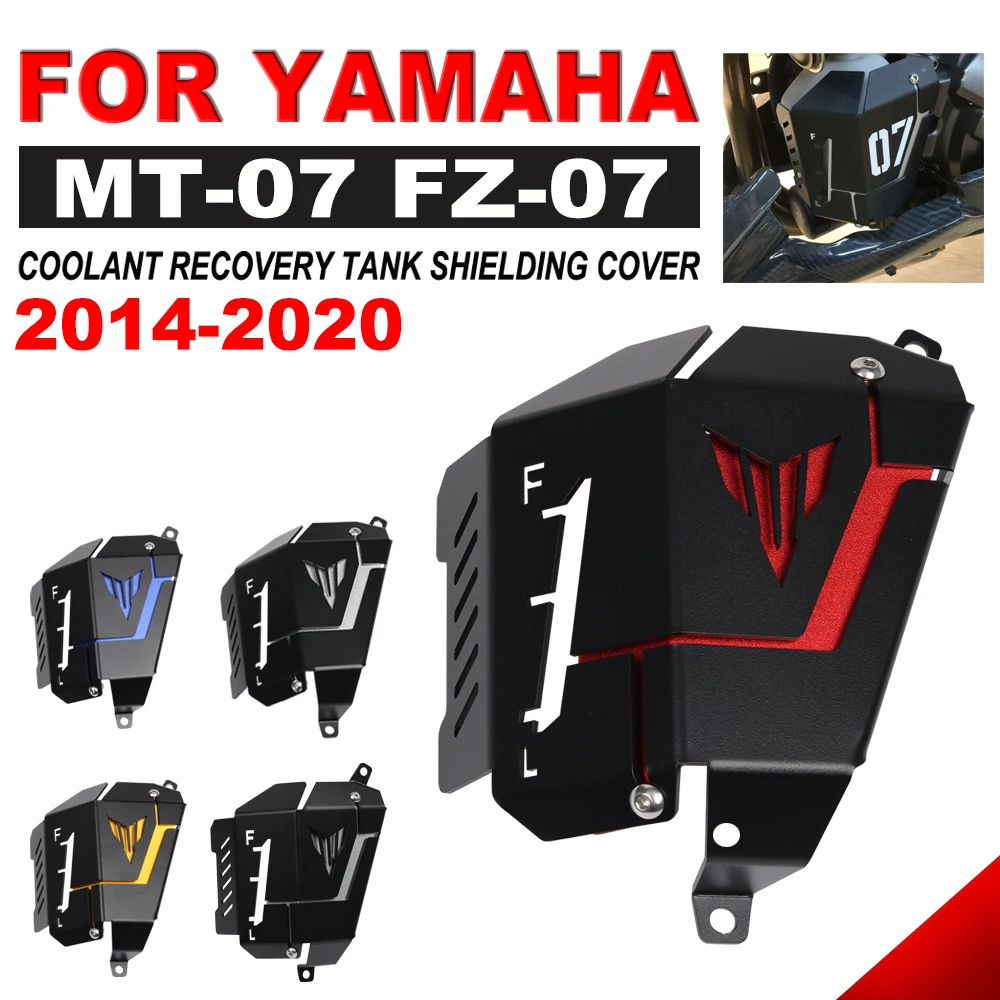 Coolant Recovery Tank Shielding Cover Radiator Protective Guard For Yamaha MT07 FZ07 MT-07 FZ-07 2014-2020 2015 2016 2017 2018