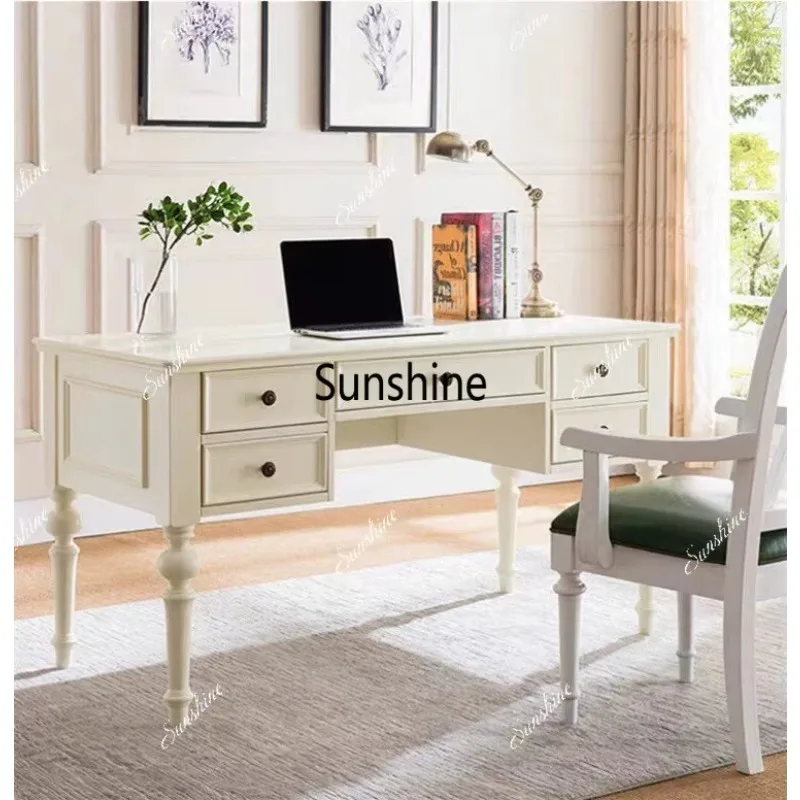All solid wood desk desktop computer home desk writing deskTJ