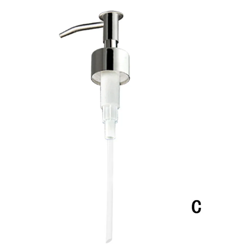 1PC Stainless Steel Liquid Soap Dispenser Head Hand Pump Bathroom Liquid Soap Dispenser Head Nozzle Suit For 25MM Bottle Mouth