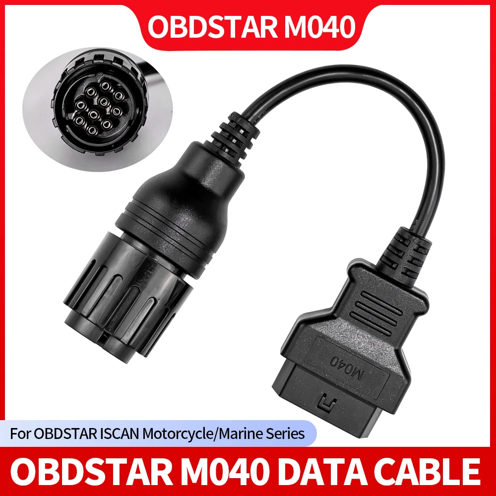 OBDSTAR M040 for BMW 10Pin Cable 16Pin OBD2 to 10Pin Round Connector for OBDSTAR iScan Key Master G3 Motorcycle Diagnostic Cable