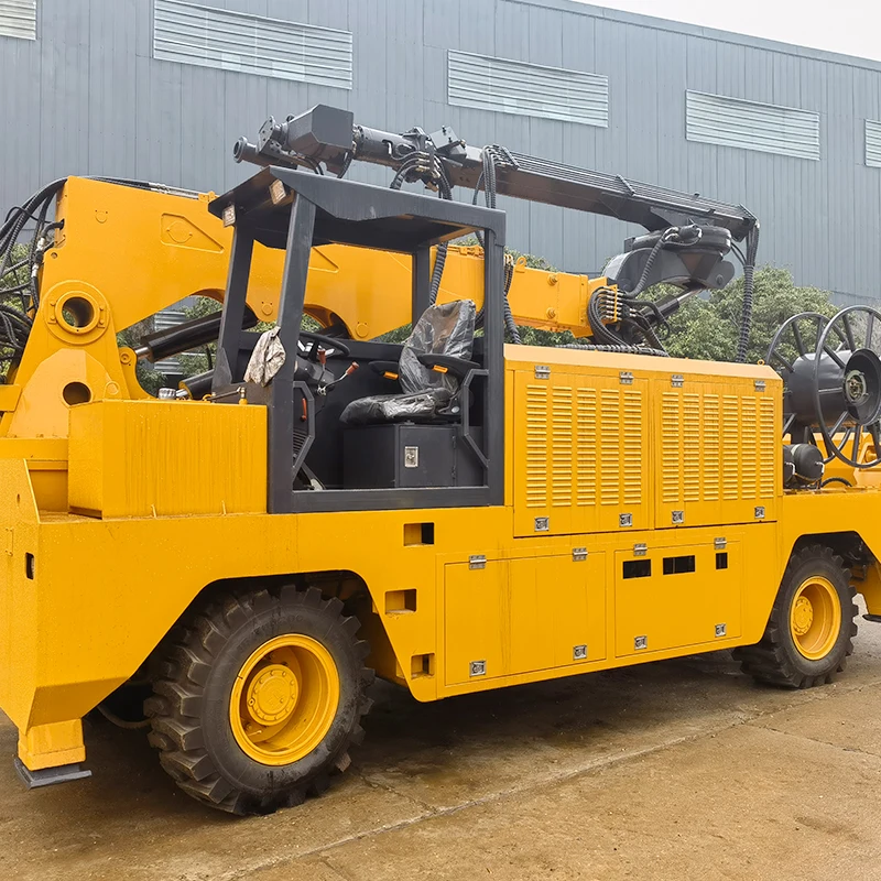 High Pressure Shotcrete Trolley 14m Max Forward Spraying Reach Slope Support Machine