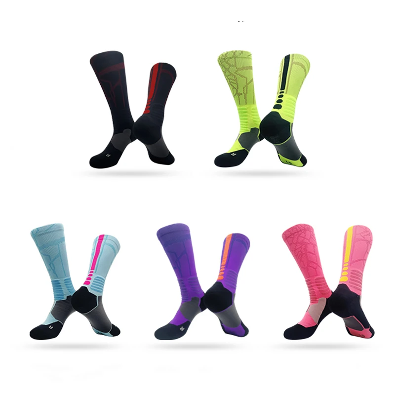 Basketball Socken Professionelle Outdoor Sport Lange Röhre Radfahren Männer Frauen Strümpfe Hohe Handtuch Anti Slip Basketball Socken Pack – Detail 1