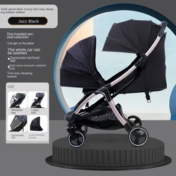 Four-season Universal Stroller Lightweight Folding Travel Stroller Newborn Baby Two-way Swivel Seat Four-wheeled Baby Stroller