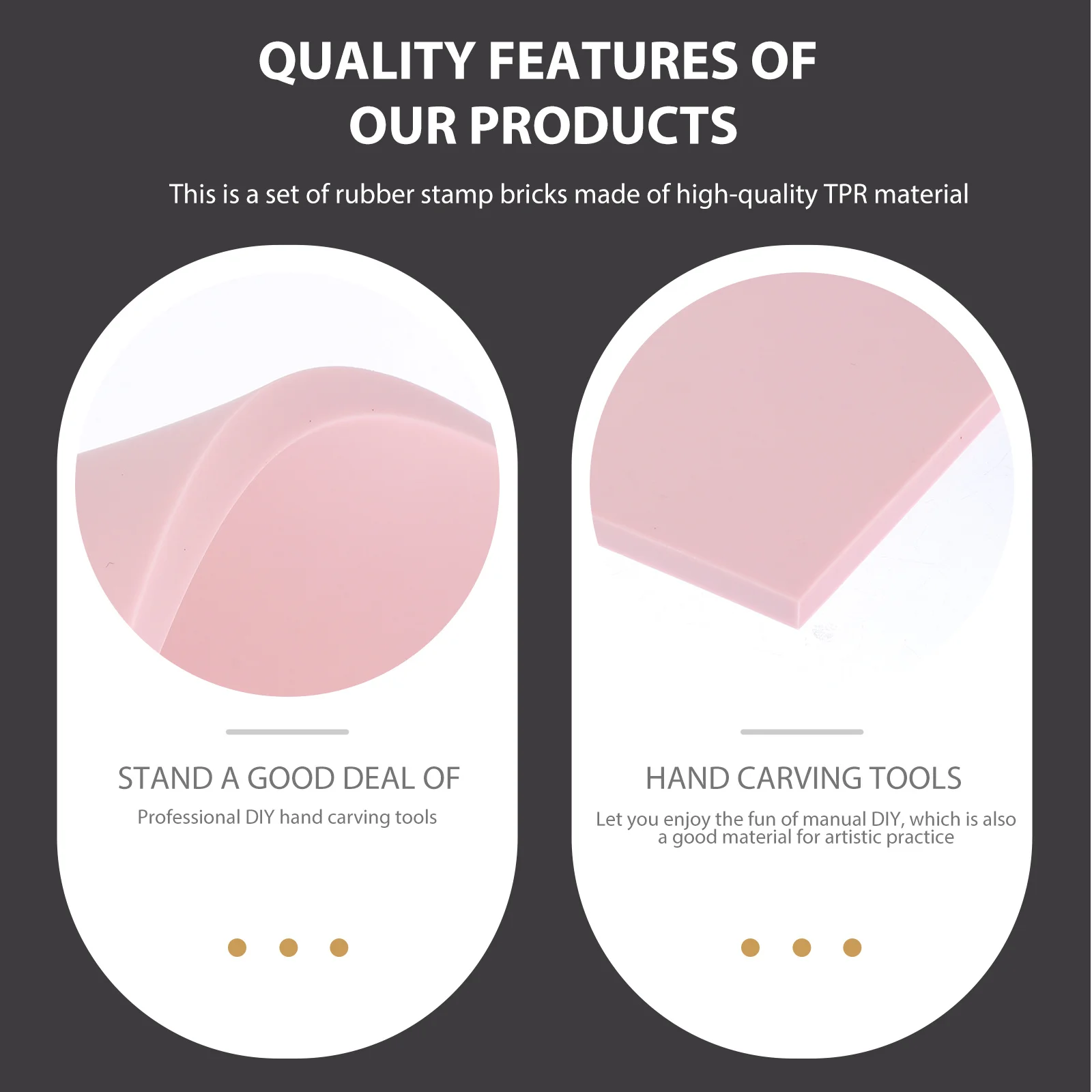 

Handmade Carving Rubber Piles 5Pcs Durable Stamp Making Blocks for DIY Craft Engraving Scrapbooking Art Projects