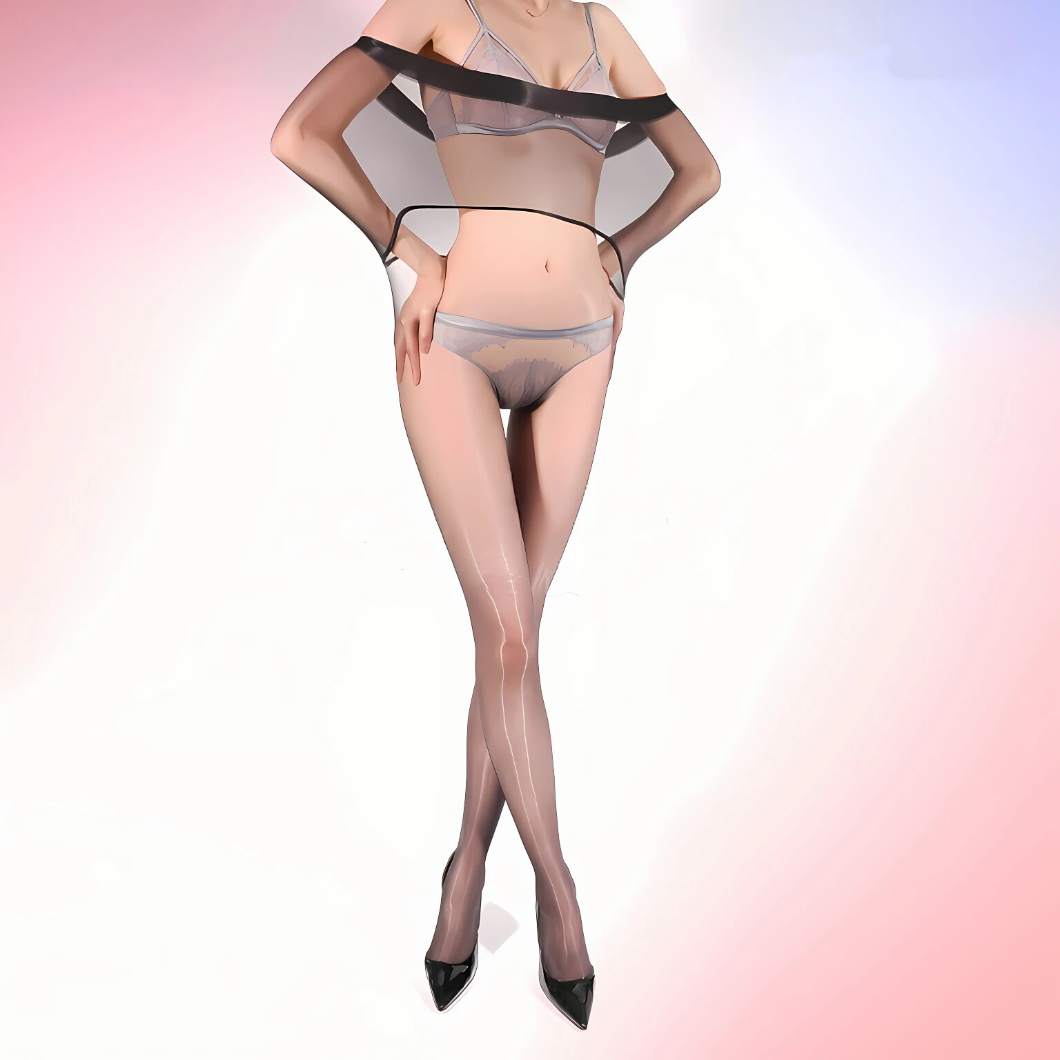 Тонкие колготки больших размеров 5D, бесшовные женские колготки, глянцевые блестящие масляные чулки, прозрачные колготки выше колена, сексуальное женское белье