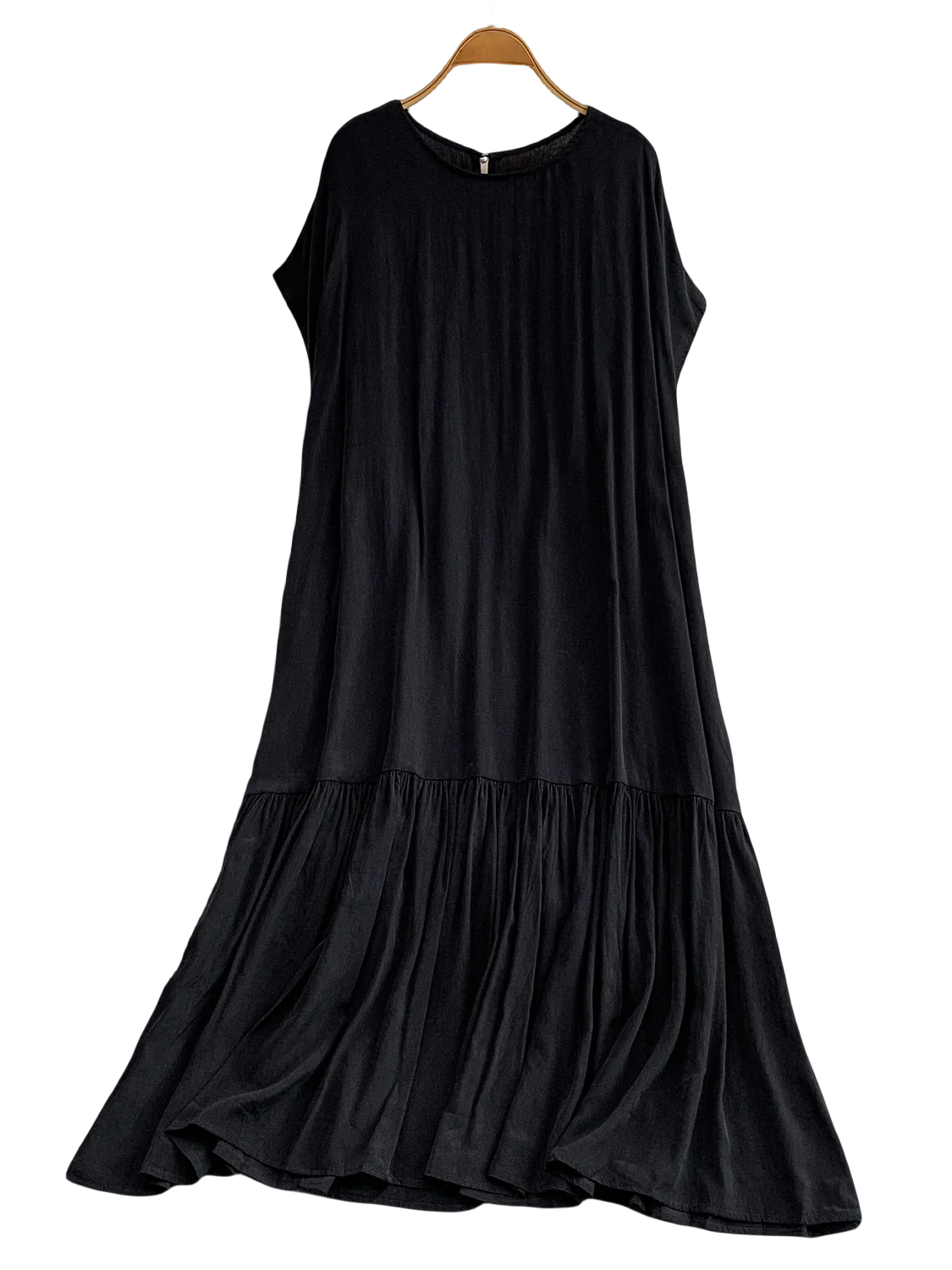 Rok Panjang Wanita Model A-Line Warna Polos Longgar Tanpa Kerut, Model Baru Musim Panas, Anti-Bulukan, dan Meniruskan Tubuh