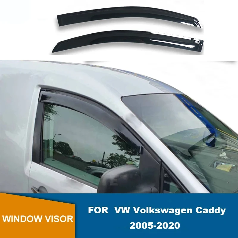 

Weathershields For VW Volkswagen Caddy 2005-2021 2pcs Window Visor Vent Awnings Rain Guard Deflector Shelters Car Stylings