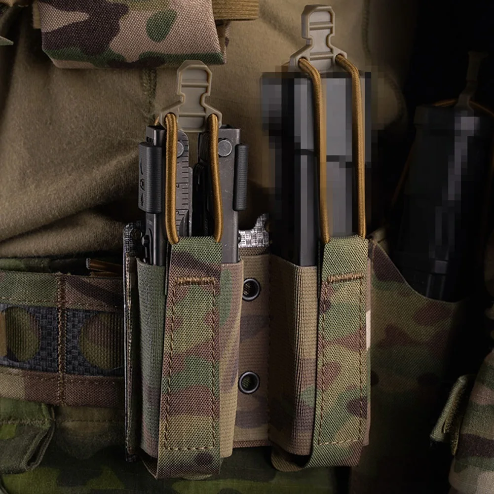 Tactical Belt Set with 9mm Magazine Pouch, Hunting  Belt & Quick Release Open Top Double Mag Pouch