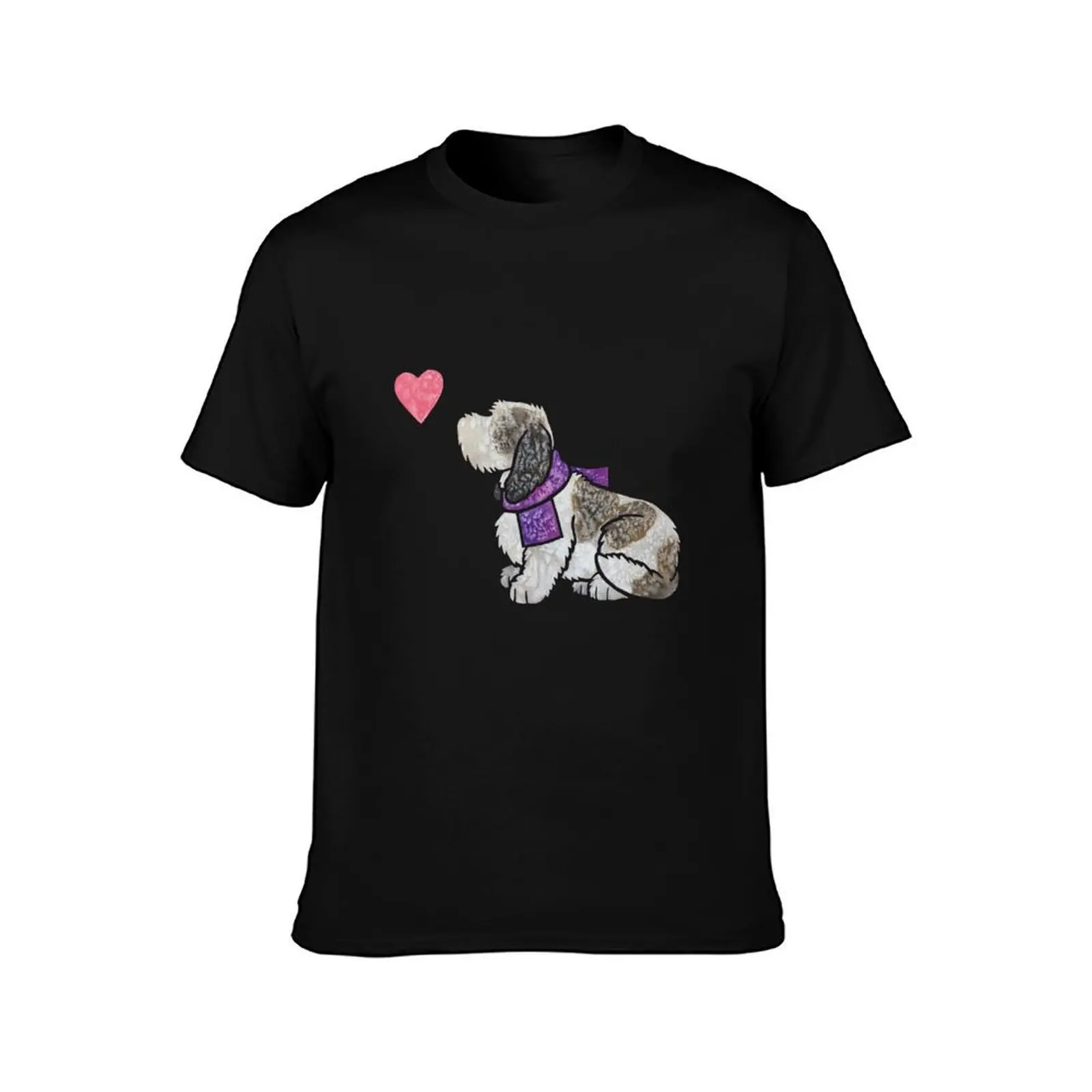 Watercolour Petit Basset Griffon Vendeen T-Shirt, Summer Casual Cotton Tee, Oversized Streetwear Tops, Vintage Graphic Print