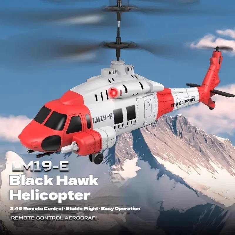 Nuevo Helicóptero RC Hawk negro LM19-E con cañón 3,5 canales 3 niveles de engranaje alta velocidad baja juguete para niños avión de Control remoto