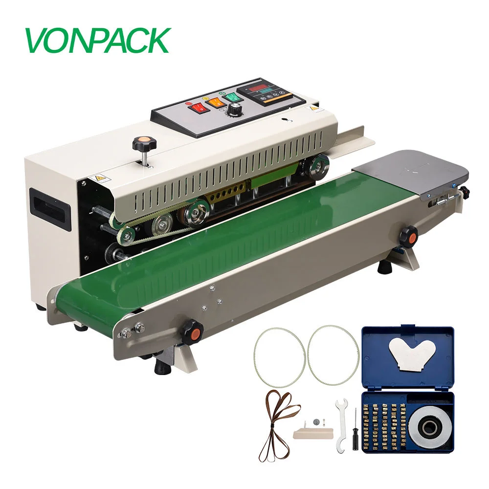 VONPACK FR-900 أكياس بلاستيكية أفقية أوتوماتيكية ماكينة سدادة حرارية ماكينة سدادة الشريط المستمر لأغذية المطبخ الصناعي