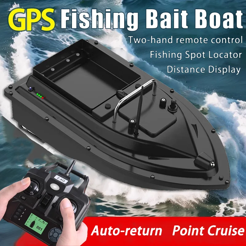 Remote control fishing bait boat with GPS 600m 16 Fishing Points 1.5KG Loading Support Automatic Cruise/Return/ Route Correction