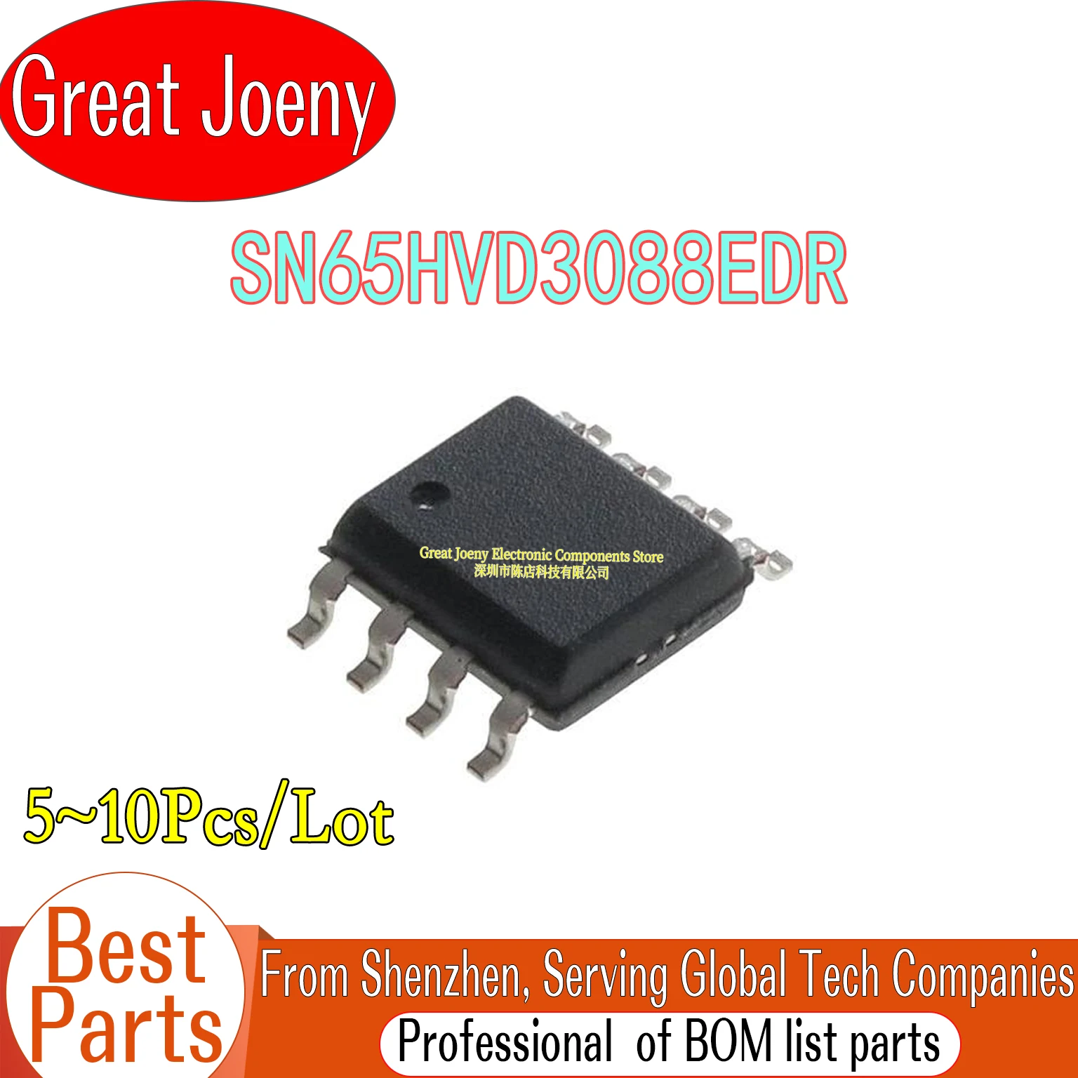 (5-10 Piece)100% New SN65HVD3088EDR VP3088 SN65HVD3088 SN65HVD IC Chipset SOP-8