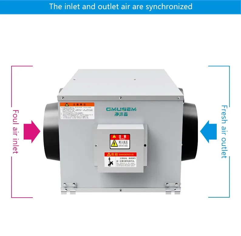 1500m3/h   Air Fan Duct Silent Bidirectional Flow 3M Environmental Friendly Fresh air Ventilation System Centrifugal Fans