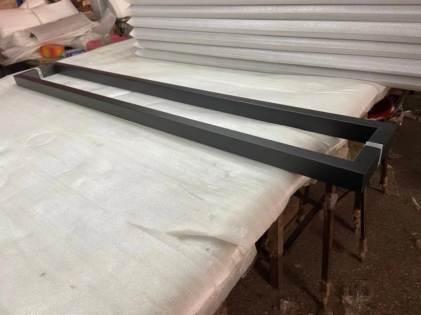 Imagem -06 - Maçaneta Cor Preta Fosco Puxadores para Vidro Madeira Porta de Entrada de Metal Pa130 Aço Inoxidável 304 304