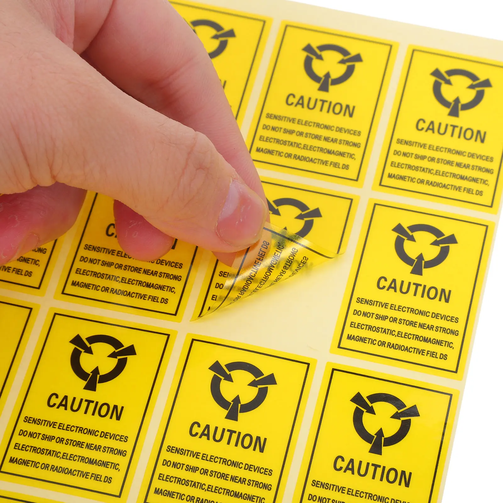 1000Pcs Anti-Static Self Adhesive Labels Clear Tamper Stickers for Electronics Packaging Warning Safety Seal for Industrial Use view 3