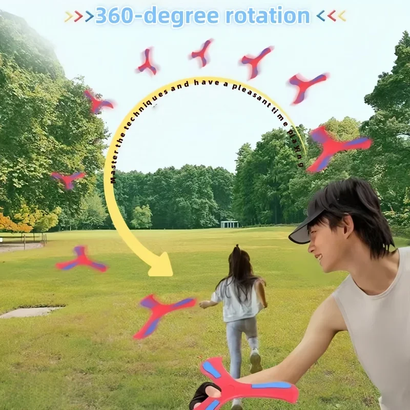 1PC Boomerang เด็กเกมสัตว์เลี้ยงของเล่นเด็ก Interactive ของเล่นกลางแจ้งความเครียดบรรเทาของเล่น SPINNING Frisbee