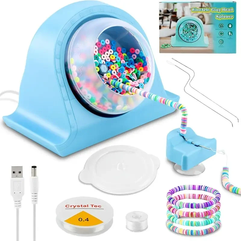 USB Electric Bead Loader, Jewelry Making Bead Spinner, Easy Clay Bead Spinner, Jewelry Bead Machine, Handcraft Tool with 2pcs  B